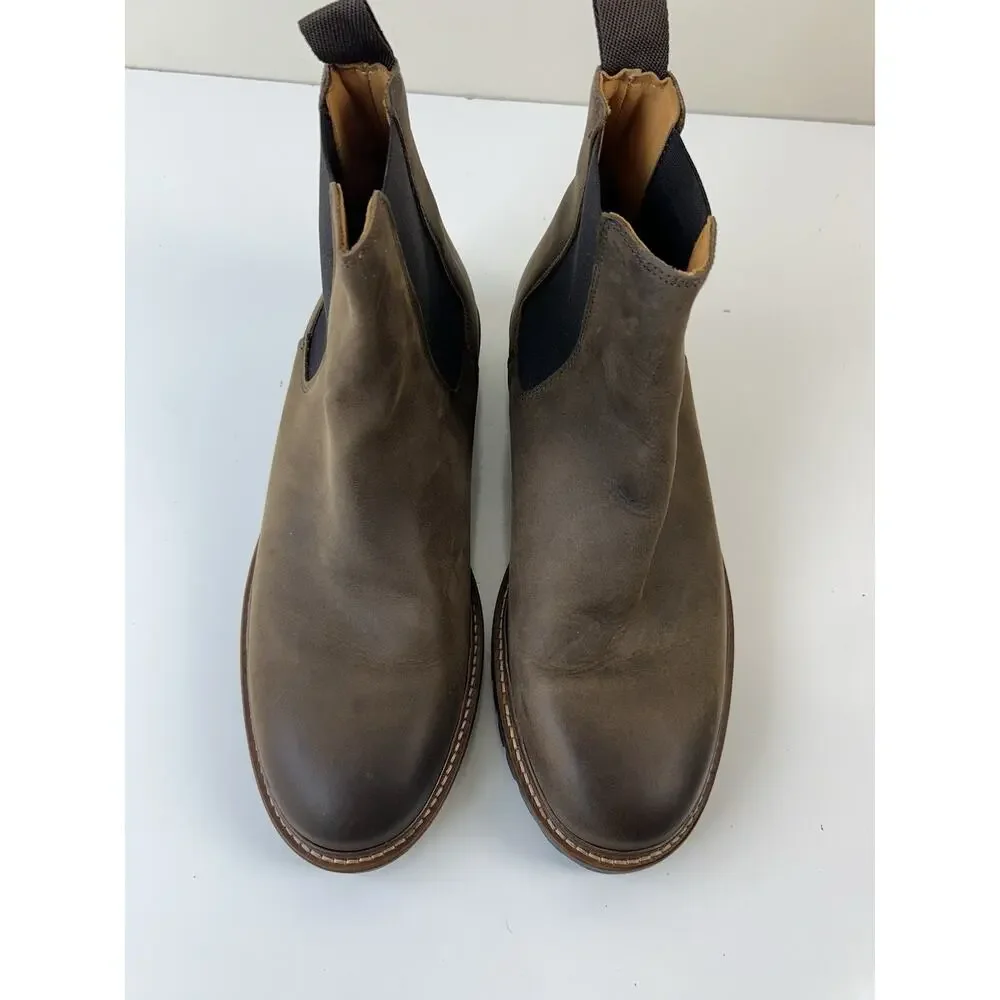 Banana Republic Men's Dark Brown All Weather Chelsea Leather Boot Sz 11 Classic